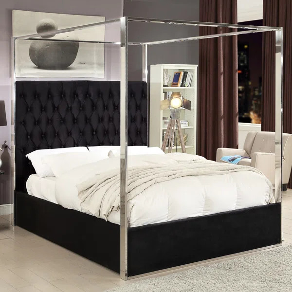 Pamala Upholstered Canopy Bed | Wayfair North America