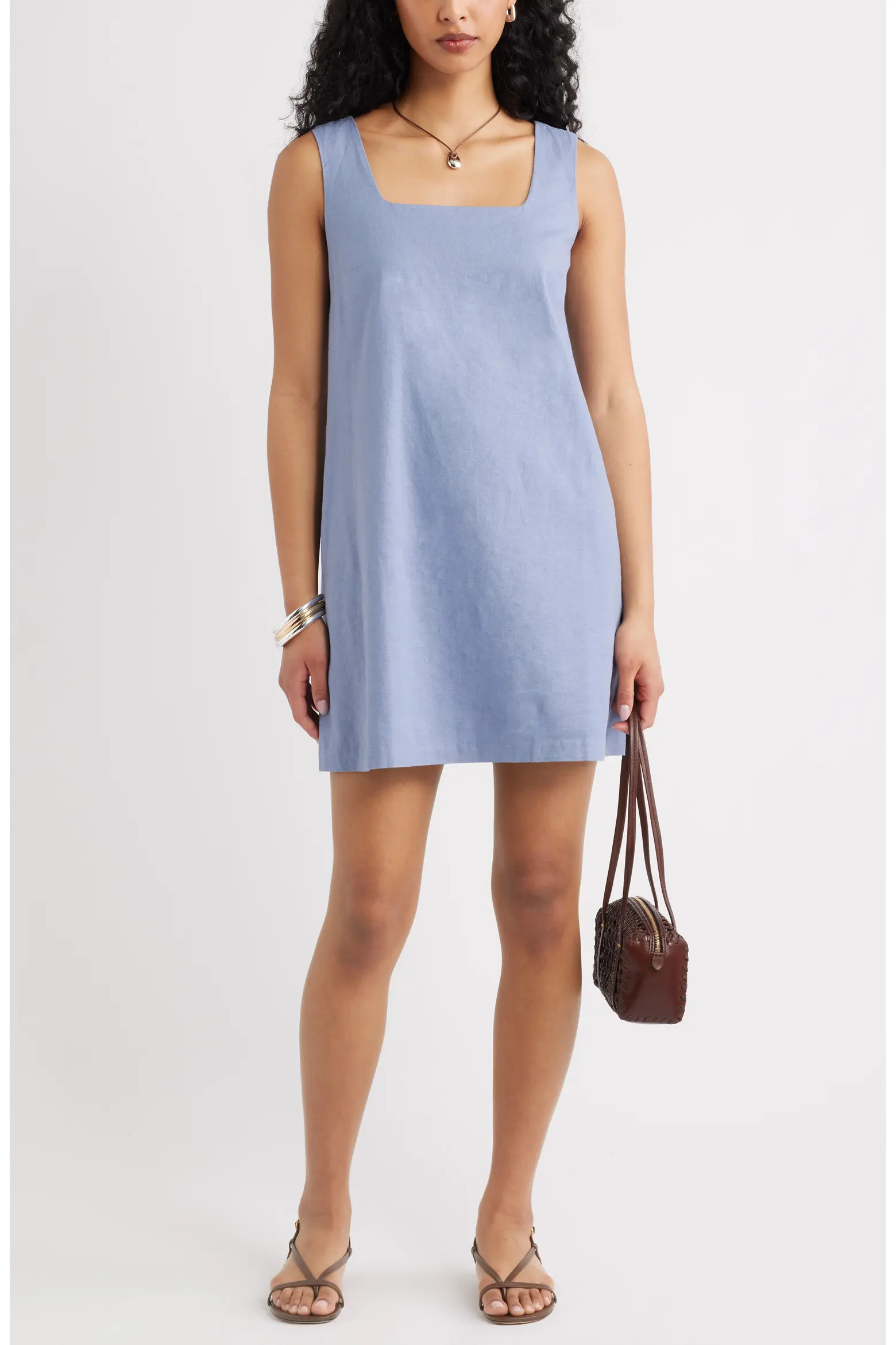 Linen Blend Shift Dress (Women) | Nordstrom | Nordstrom