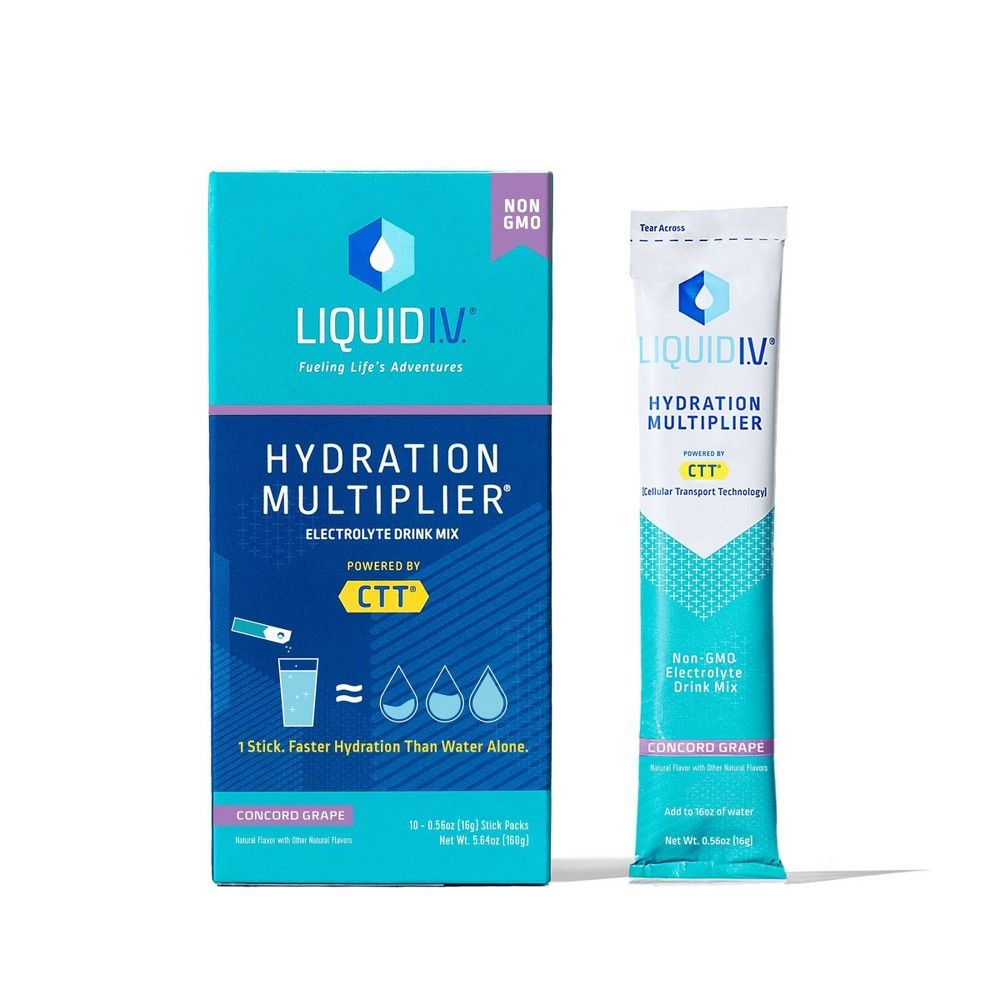 Liquid I.V. Hydration Vegan Multiplier - Grape - 10ct/0.56oz | Target
