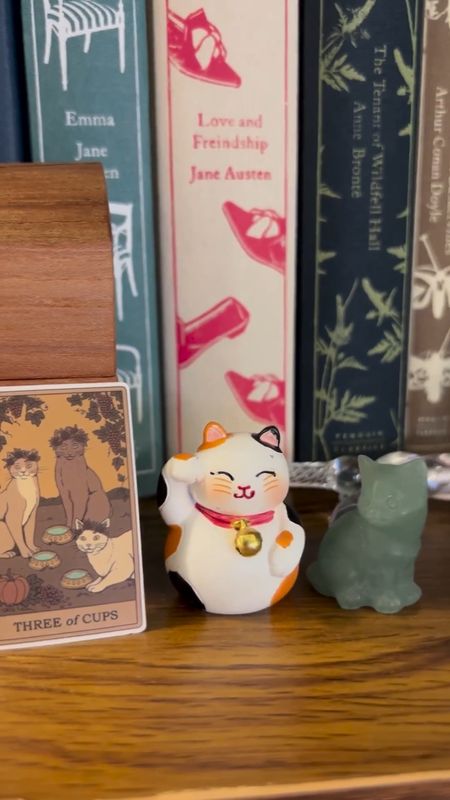 Added a few feline additions to my office bookshelves this afternoon 🐾 these three are from my trip to Salem earlier in the month. The little card is actually a sticker but I haven’t committed on where to put it yet so, for now, it’ll live on my shelves ✨

#LTKHalloween #LTKhome #LTKstyletip