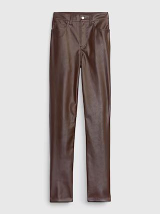 High Rise Faux-Leather Vintage Slim Jeans | Gap (US)