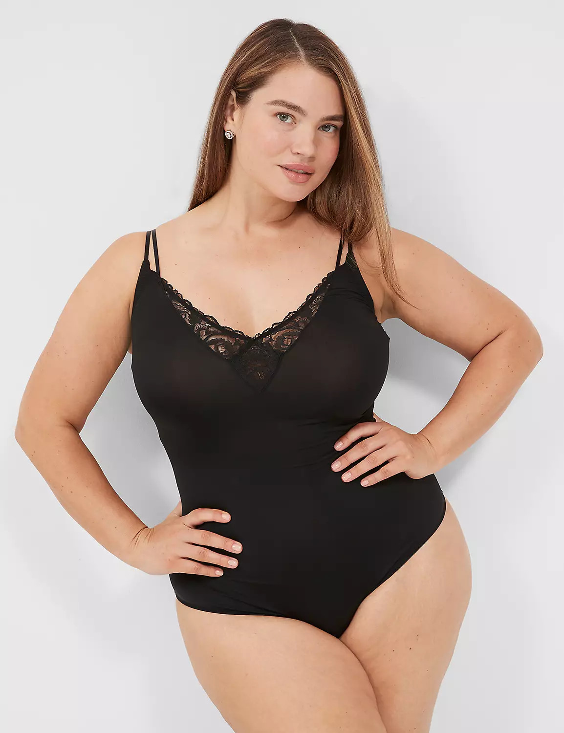 Bold Rose Lace Bodysuit | LaneBryant | Lane Bryant (US)