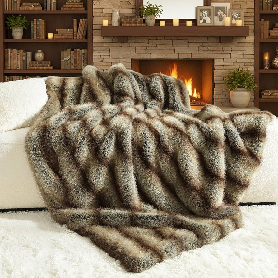 HORIMOTE HOME Luxury Plush Blanket, Soft & Cozy Fur Throw Blanket for Couch, Bed and Sofa, Fluffy... | Amazon (US)