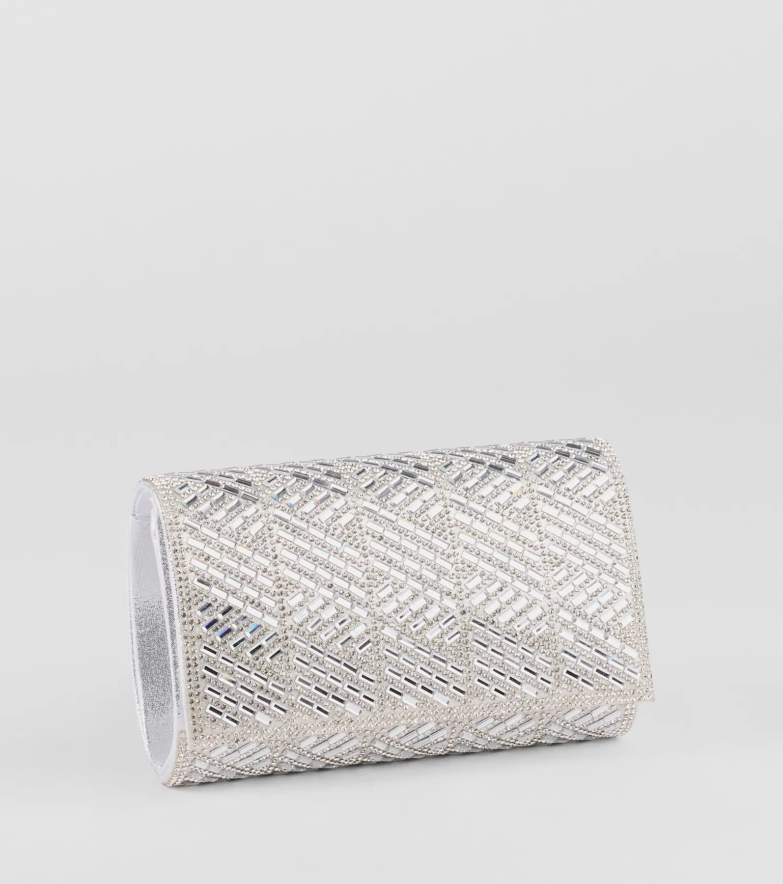 Glam Soiree Rhinestone Baguette Clutch | Windsor Stores
