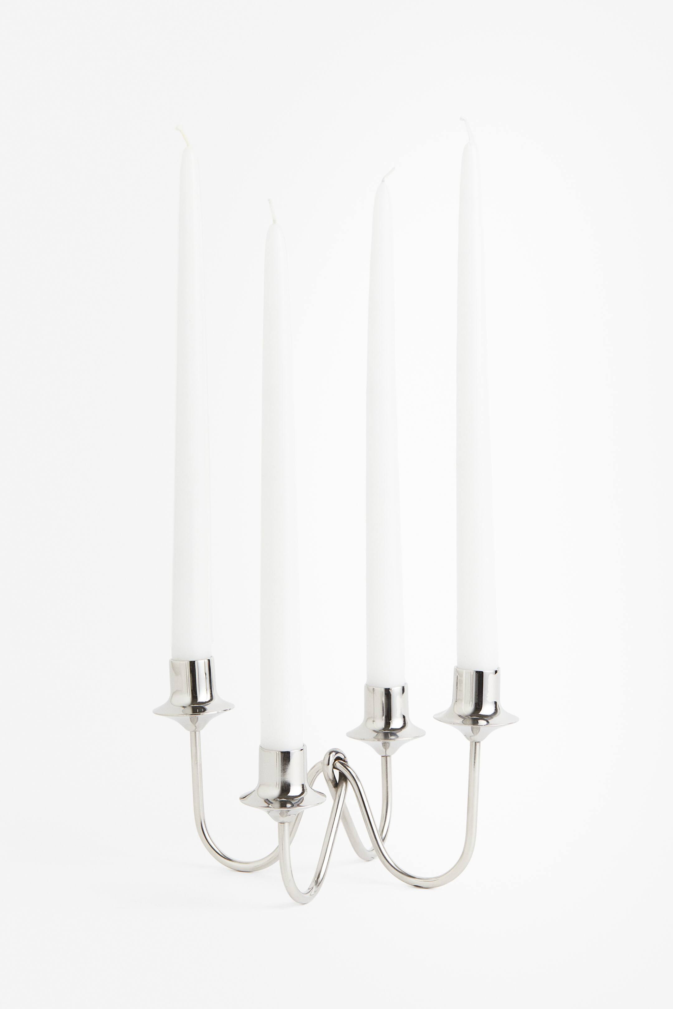 Metal Candelabra - Silver-colored - Home All | H&M US | H&M (US + CA)