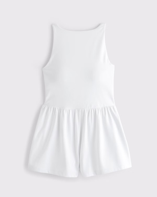 YPB studioFLEX Open-Back Slash Romper | Abercrombie & Fitch (US)