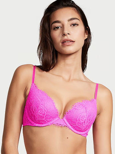 Dream Angels Lace Push-Up Bra, Pink, 32Dd - Women's Bras - Victoria's Secret | Victoria's Secret (US / CA )