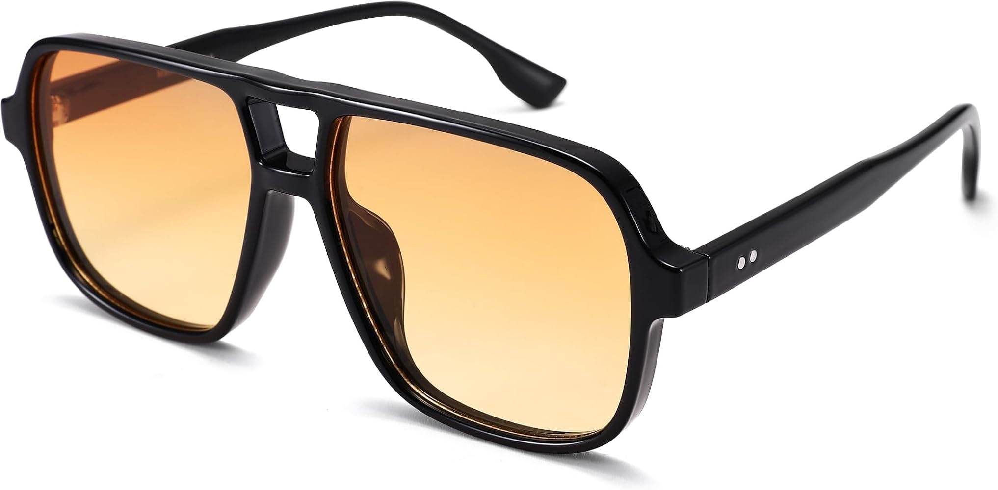 Oversized Aviator Sunglasses for Women Men - Retro 70s Square Shades Sun Glasses | Amazon (US)