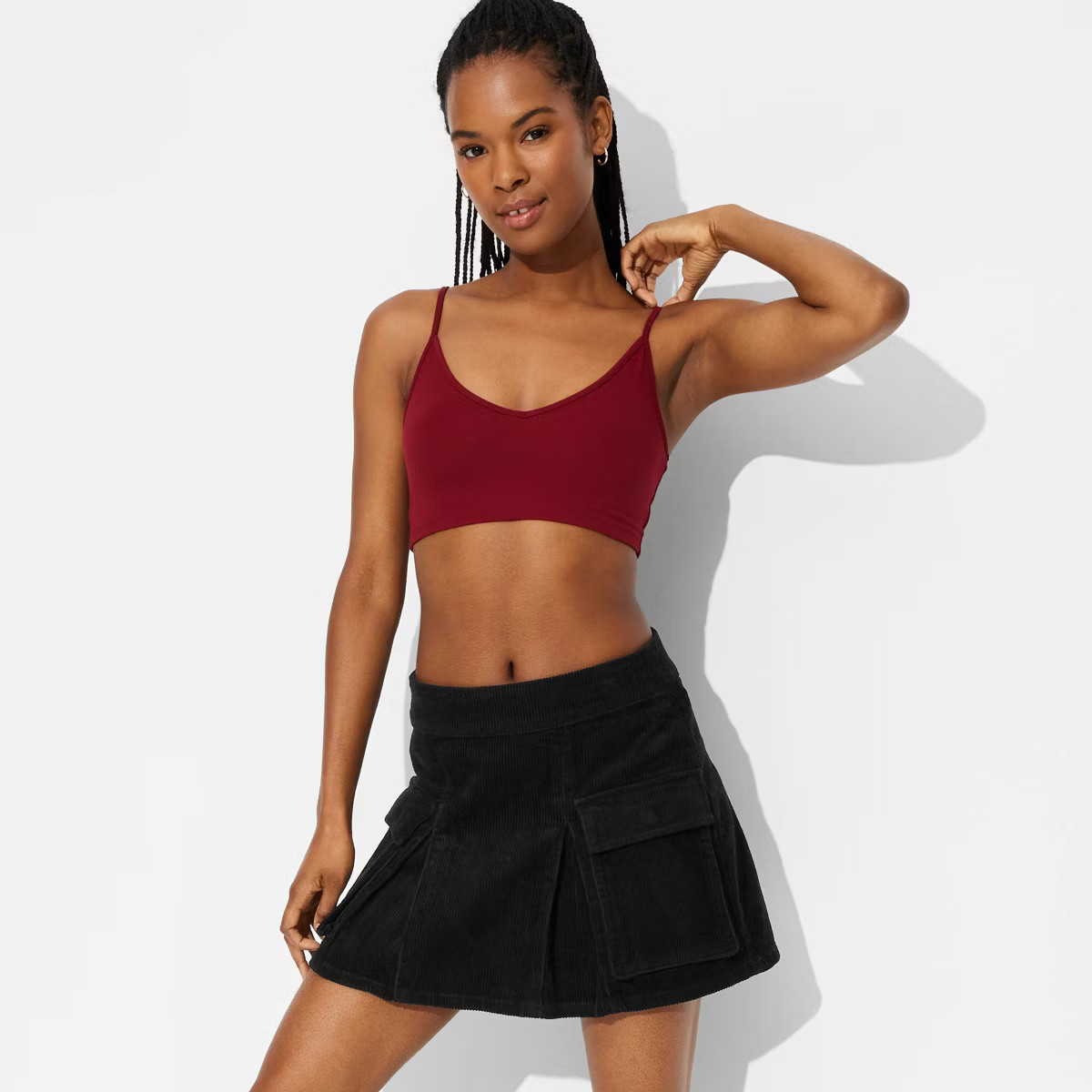 Women's Corduroy Cargo Pleated Mini Skirt - Wild Fable™ | Target