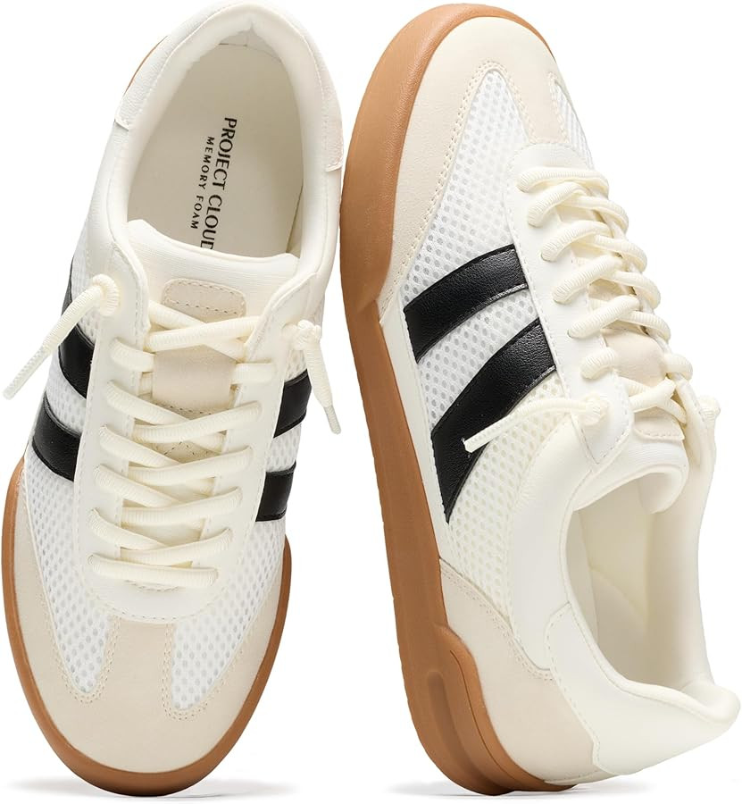 Project Cloud 100% Genuine Leather Casual Sneakers for Women - Memory Foam Insoles - Womens Shoes... | Amazon (US)