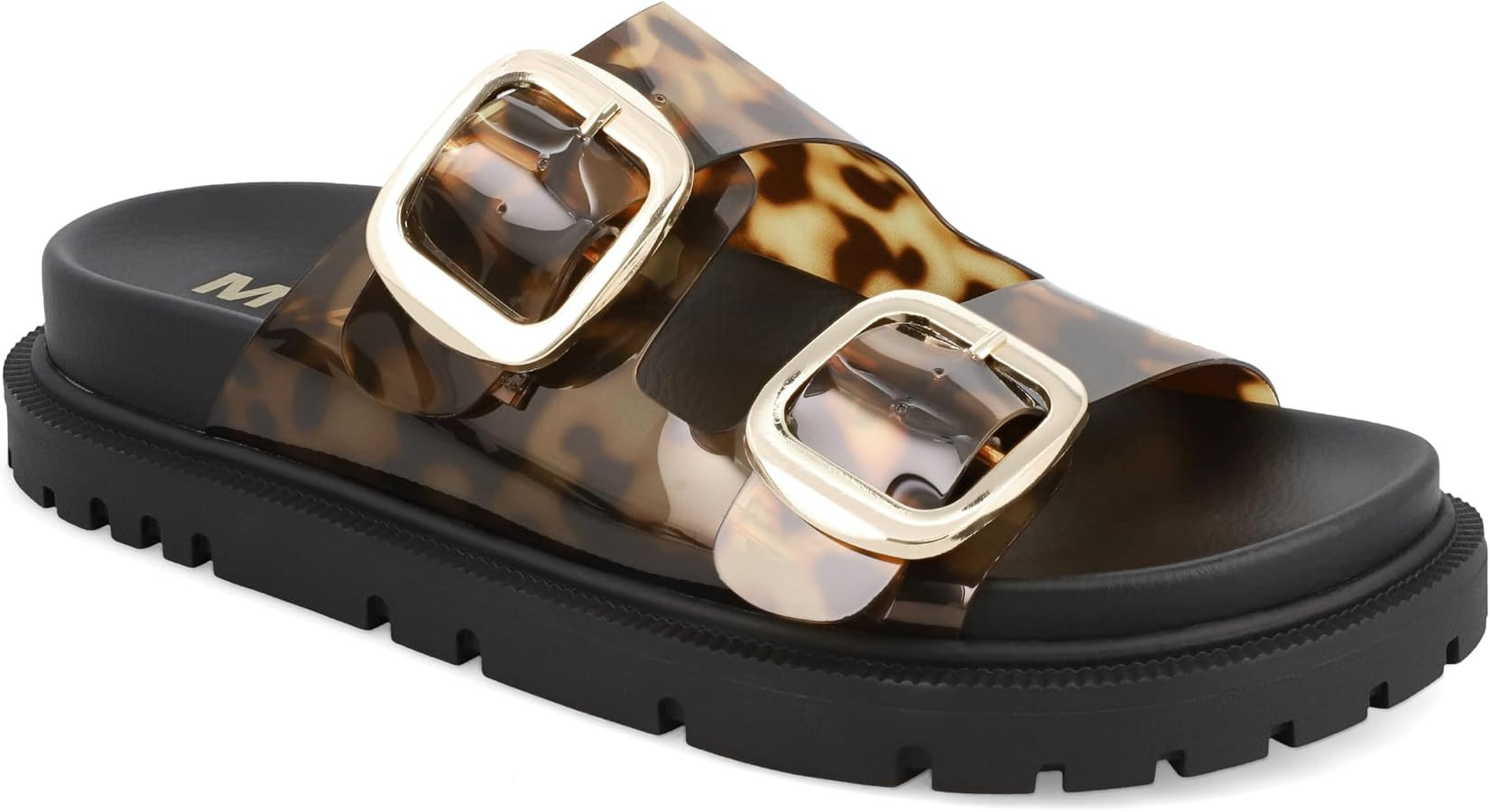 MIA Women's Gen Double Buckle Slide Sandals | Amazon (US)