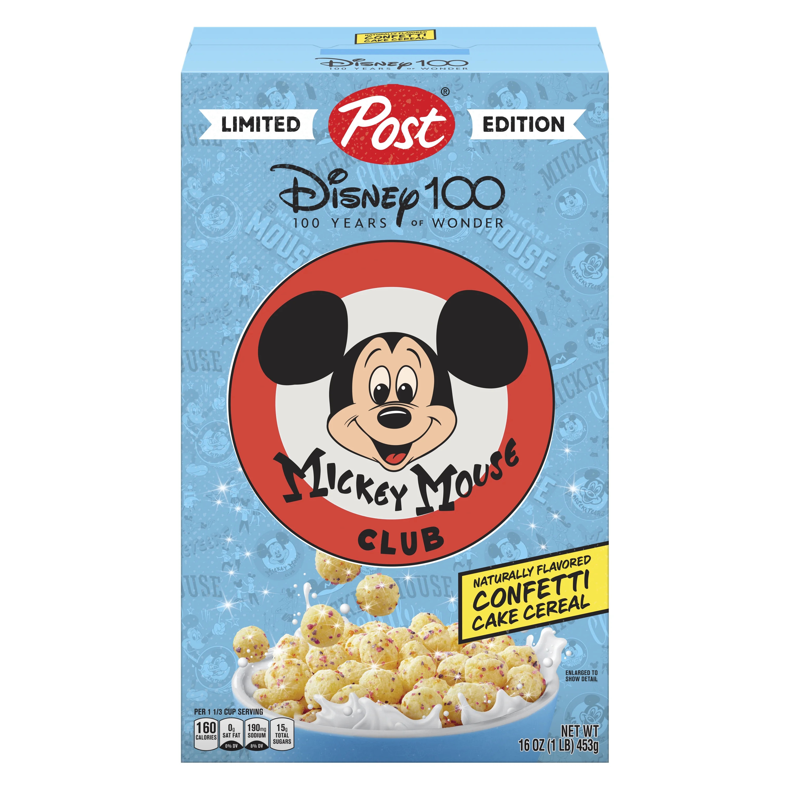 Disney100 Confetti Cake Breakfast Cereal with Confetti Sprinkles, 16 OZ Box | Walmart (US)