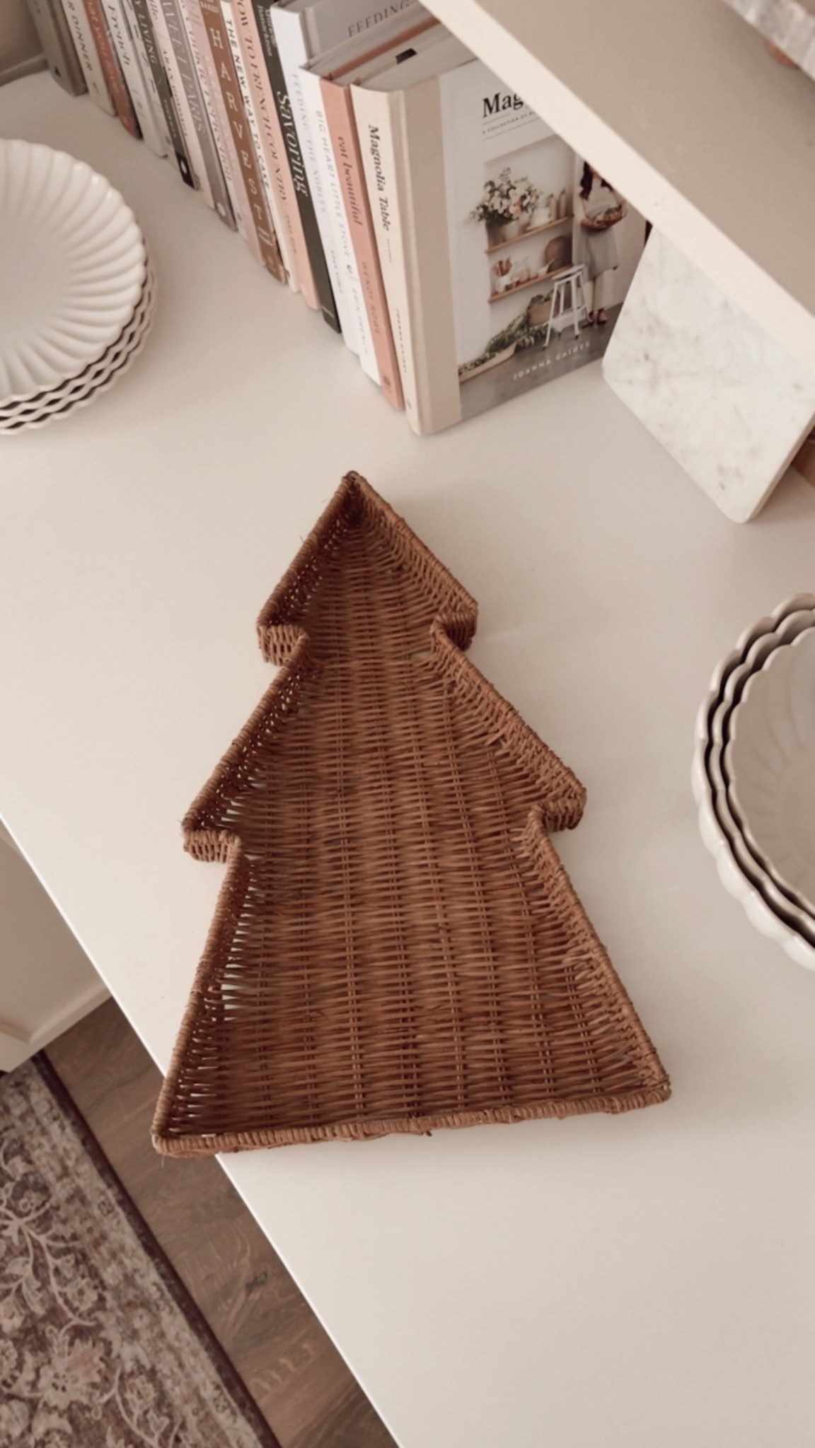 Found this cute tree shape wicker tray at HomeGoods. Picture it filled with Christmas cookies! 🫶🏻 Couldn’t find it online,  but I found one that looks just like it for only $29! 

#LTKHome #LTKHoliday #LTKSeasonal
