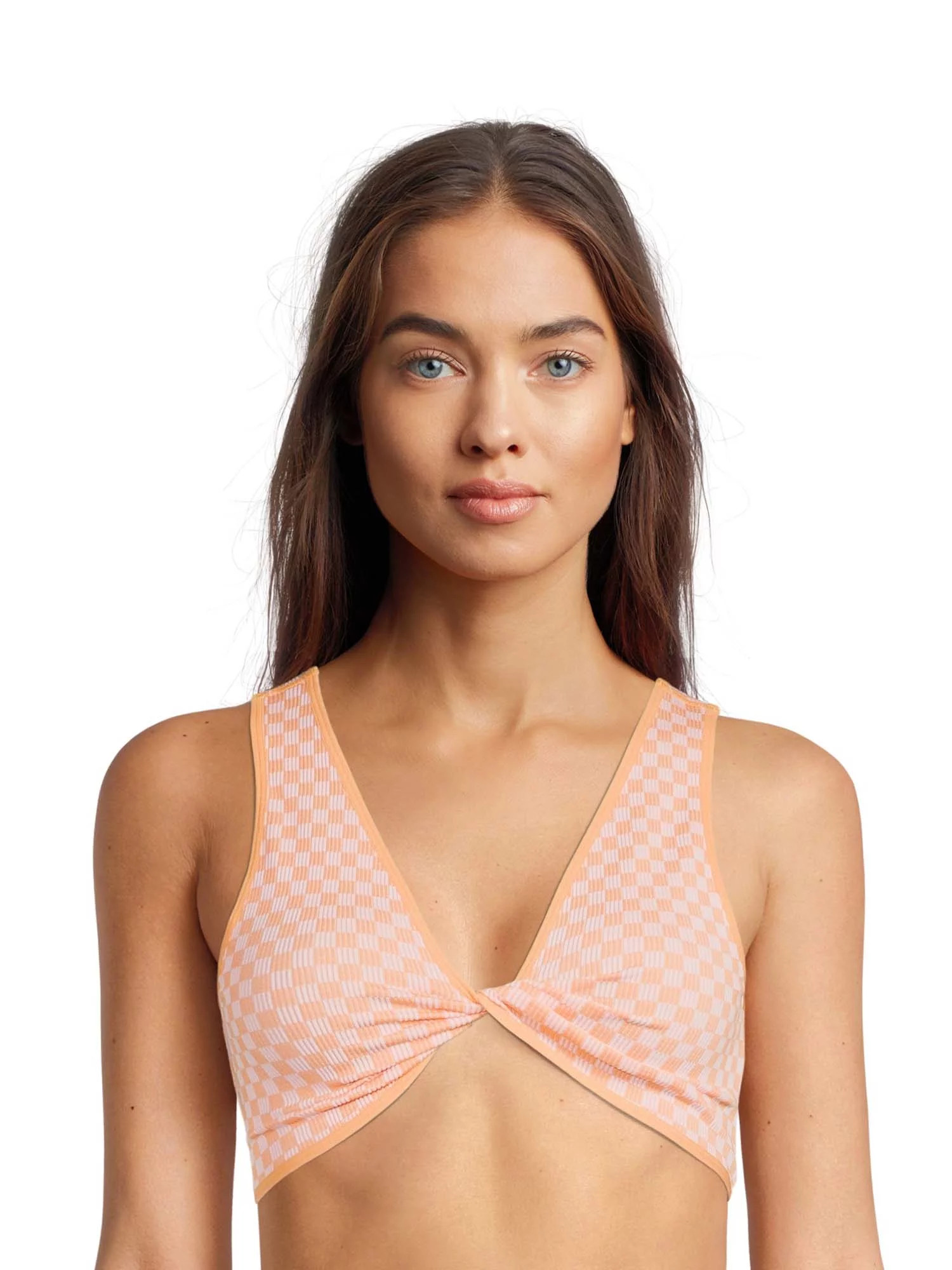 No Boundaries Juniors' Seamless Reversible Twist Bralette, Sizes to 3XL | Walmart (US)