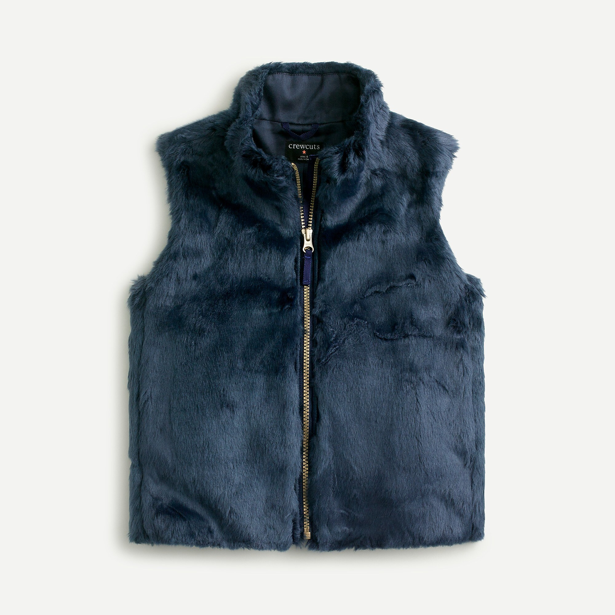 Girls' faux-fur vest | J. Crew US