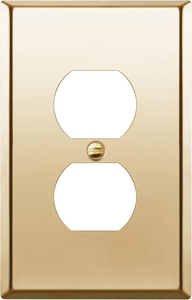 LIDER Duplex Receptacle Metal Wall Plate, Stainless Steel Outlet Cover, Corrosion Resistant, Mid-... | Amazon (US)