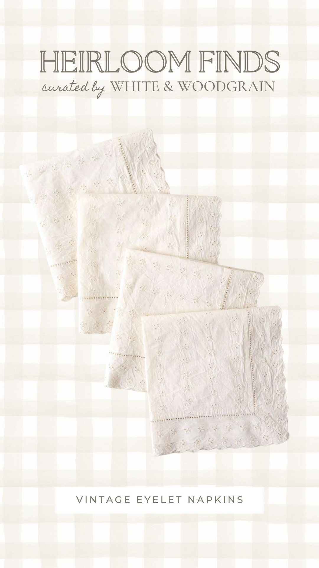 Again with the eyelet pattern... I'm loving these pretty cloth napkins from Magnolia! We don't do a lot of fancy dinners here, but I have a thing for fancy table linens and these are so pretty and definitely look like heirloom pieces.  

 #LTKHome