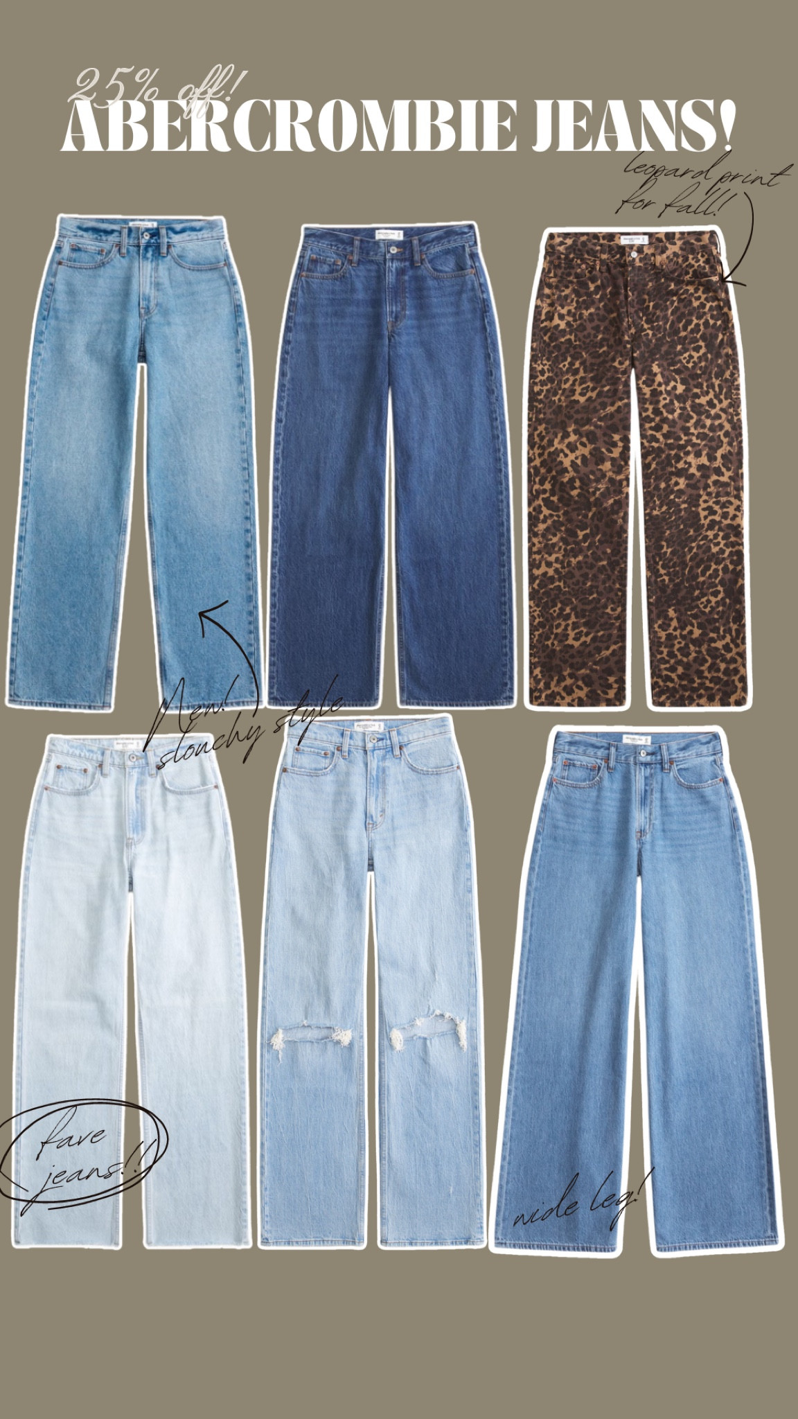 25% off Abercrombie denim!! Use code ‘DENIMAF’ + 15% off everything else!!

#LTKxAF #LTKBacktoSchool