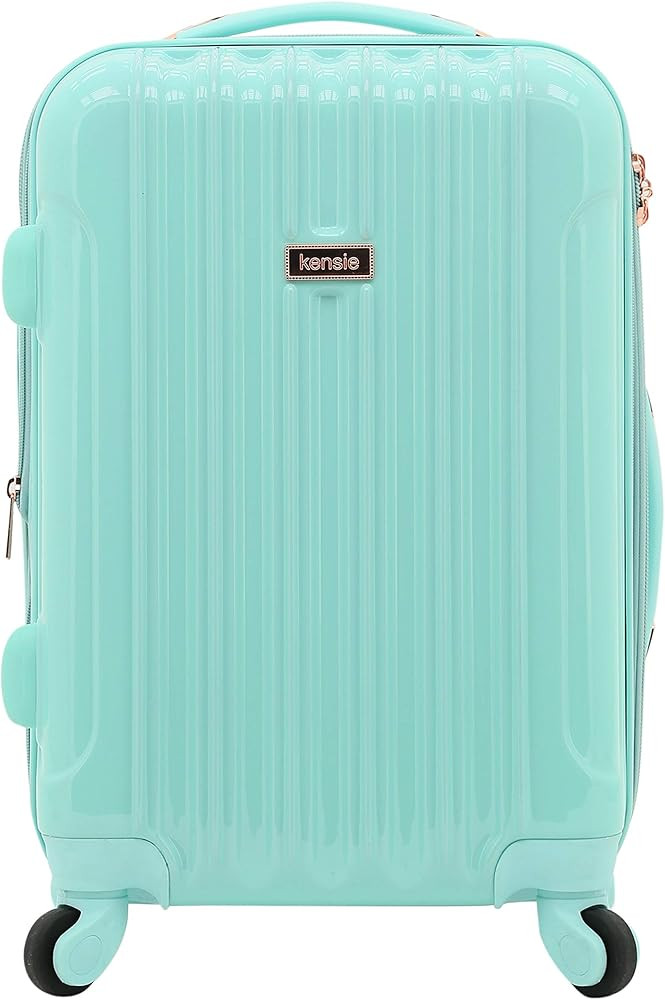 kensie Women's Alma Hardside Spinner Luggage, Expandable, Opal, Carry-On 20-Inch | Amazon (US)