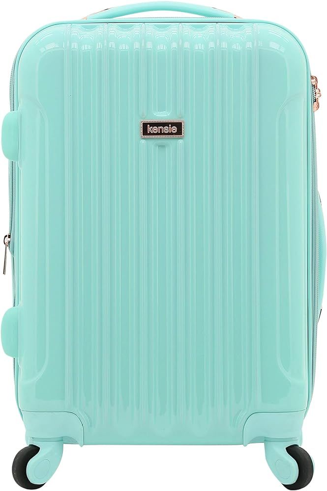 kensie Women's Alma Hardside Spinner Luggage, Expandable, Opal, Carry-On 20-Inch | Amazon (US)