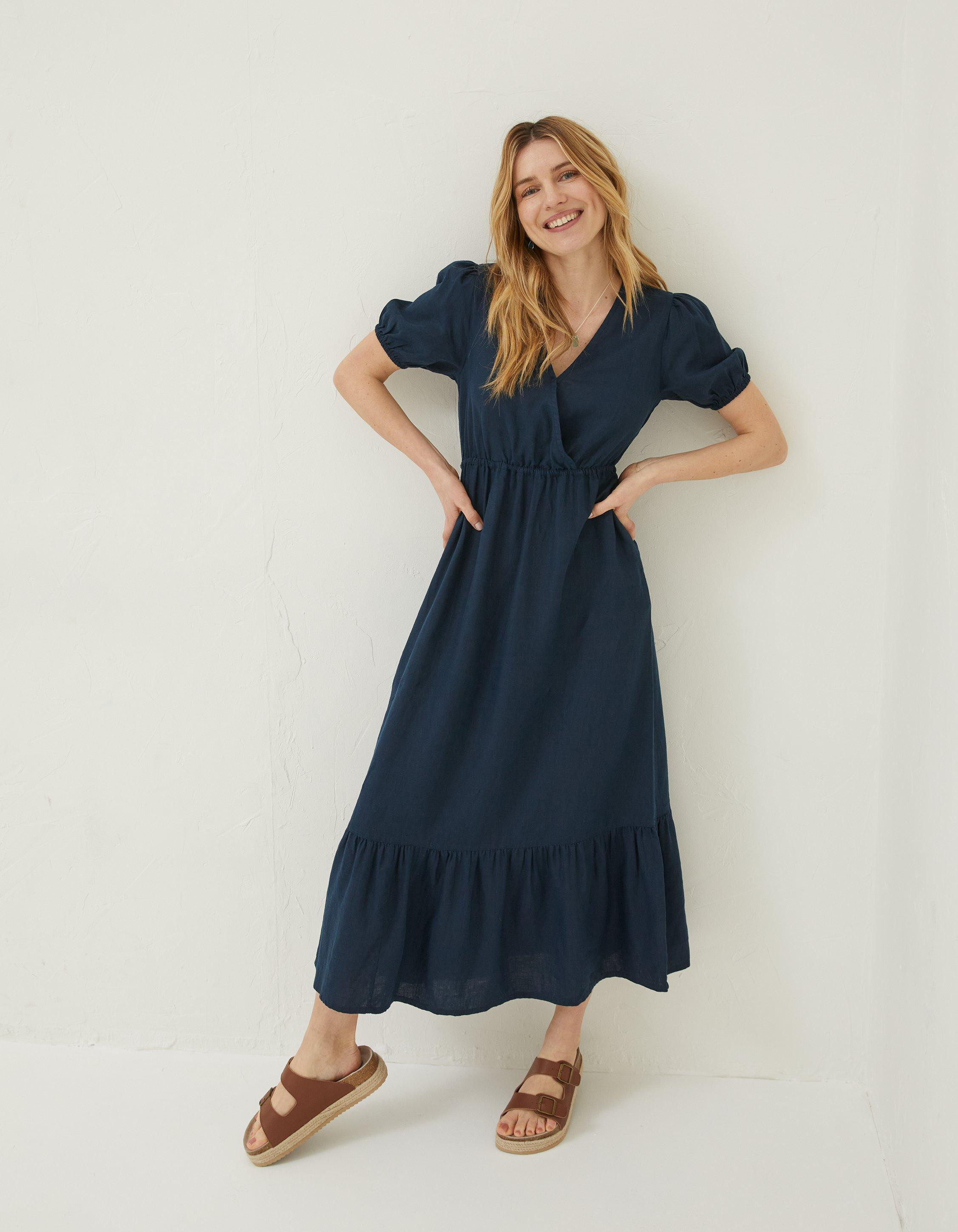 Vivvie Linen Midi Dress | FatFace (US & Canada)
