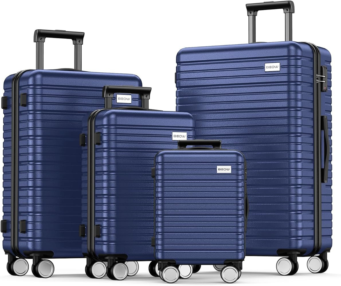 BEOW Luggage Sets 4 Piece Hardside Expandable Luggage Set Clearance Suitcase Sets with Wheels TSA... | Amazon (US)