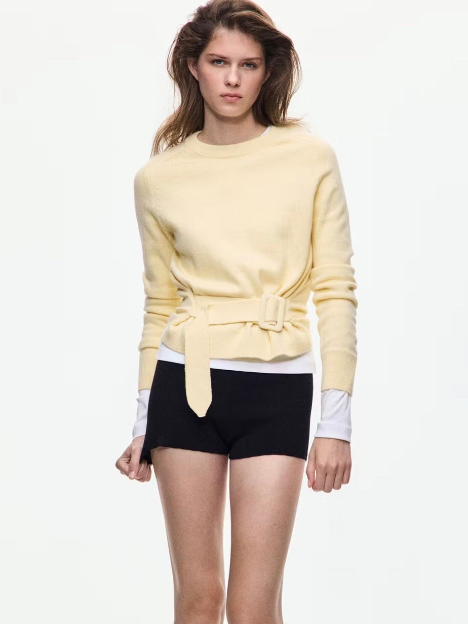 The prettiest butter yellow knit 💛 Love the belted waist for that effortless, feminine shape. Perfect with tailored shorts or denim for the transition into fall.

#LTKFashionMonth #LTKnederlands #LTKeurope