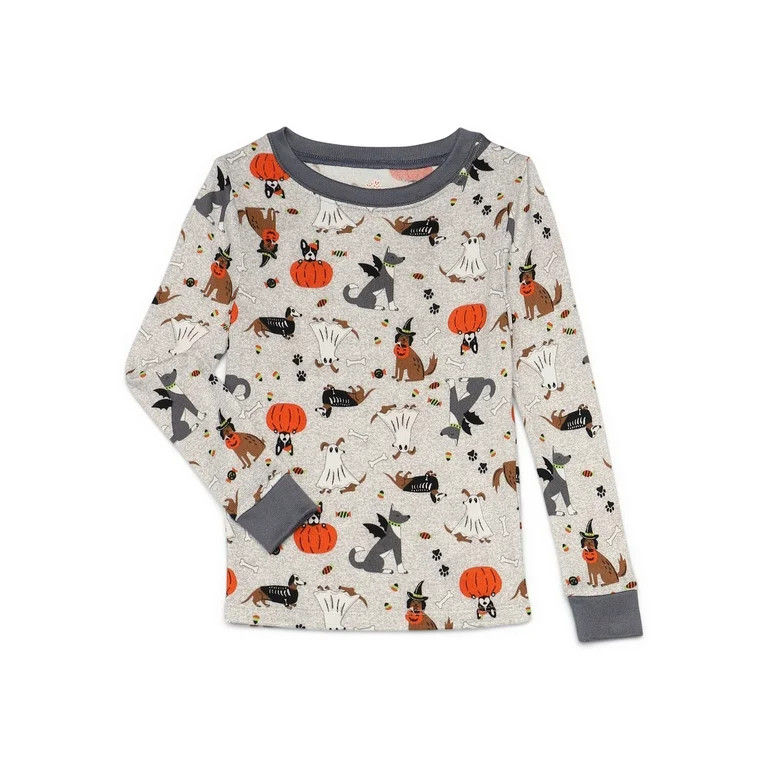 Halloween Boys Long Sleeve Top and Pants Tight Fit Sleep Set from Way to Celebrate, 2-Piece, Size... | Walmart (US)