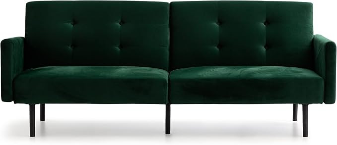 Edenbrook Gilman Convertible Folding Futon Modern Square Arm Design-Compact Couch Bed–Fabric... | Amazon (US)