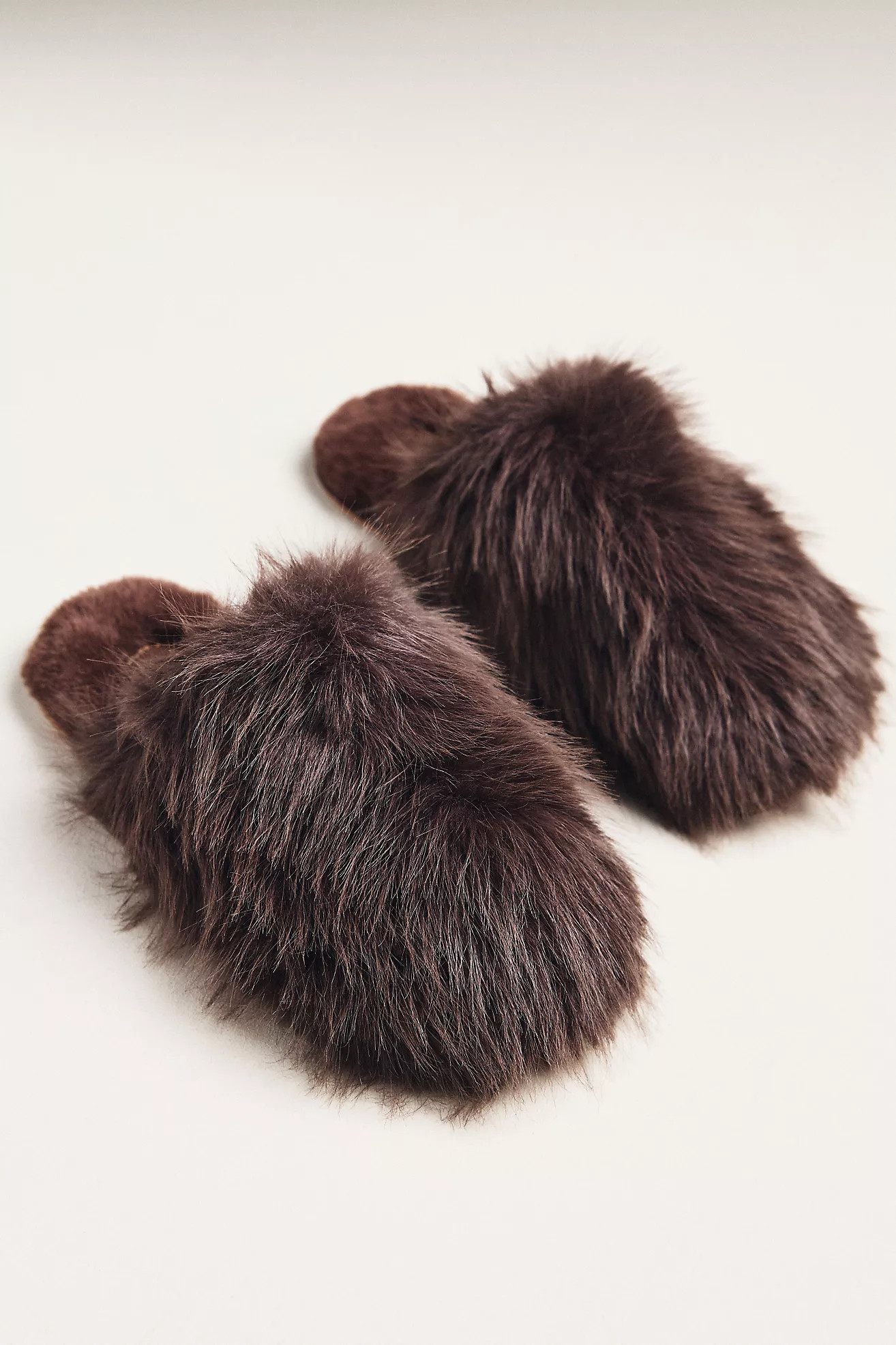 Maeve Fuzzy Faux Fur Slippers | Anthropologie (US)