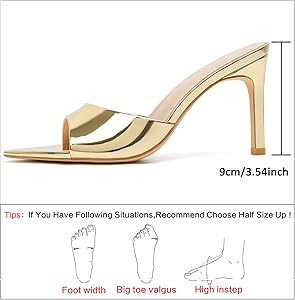 Susanny Women's Sandals Heels Mule High Heels Pointed Open Toe Sandals Sexy Slip on Heeled Summer... | Amazon (US)