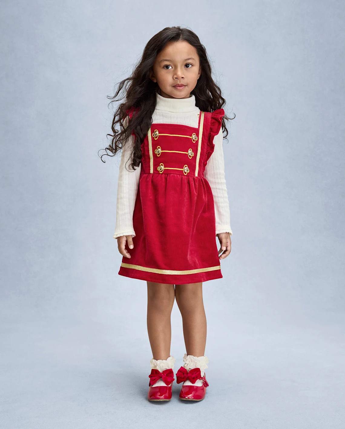 Girls Embroidered Button Flutter Jumper - New York City Ballet by GYMBOREE - red | The Children's Place