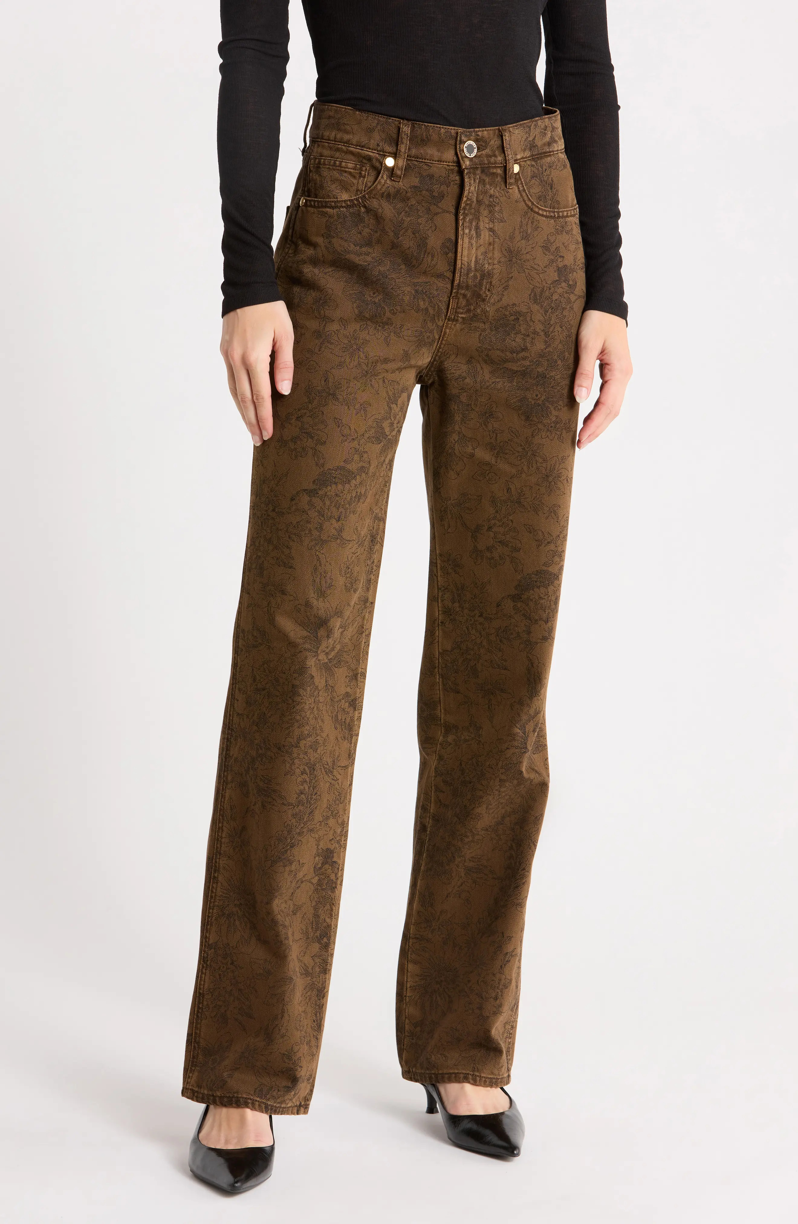 Veronica Beard Dylan High Waist Straight Leg Jeans (Women) | Nordstromrack | Nordstrom Rack