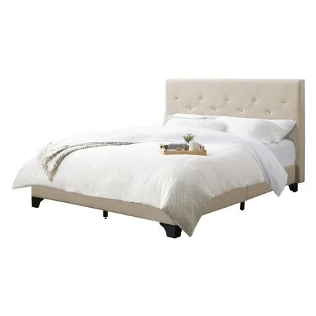 CorLiving Nova Ridge Diamond Button-Tufted Bed and Frame, Full | Walmart (US)