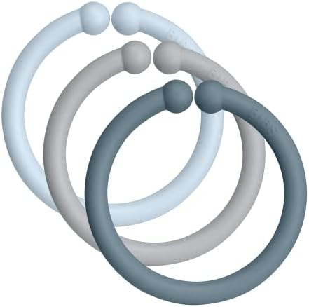 BIBS Loops 12-Pack, BPA Free, Made in Denmark, OneSize (0-36 Months), Cloud/Baby Blue/Petrol | Amazon (US)