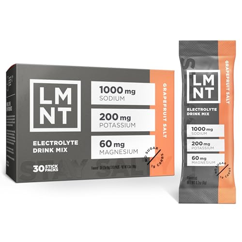 LMNT Zero Sugar Electrolytes - Grapefruit Salt | Drink Mix | 30 Count | Amazon (US)
