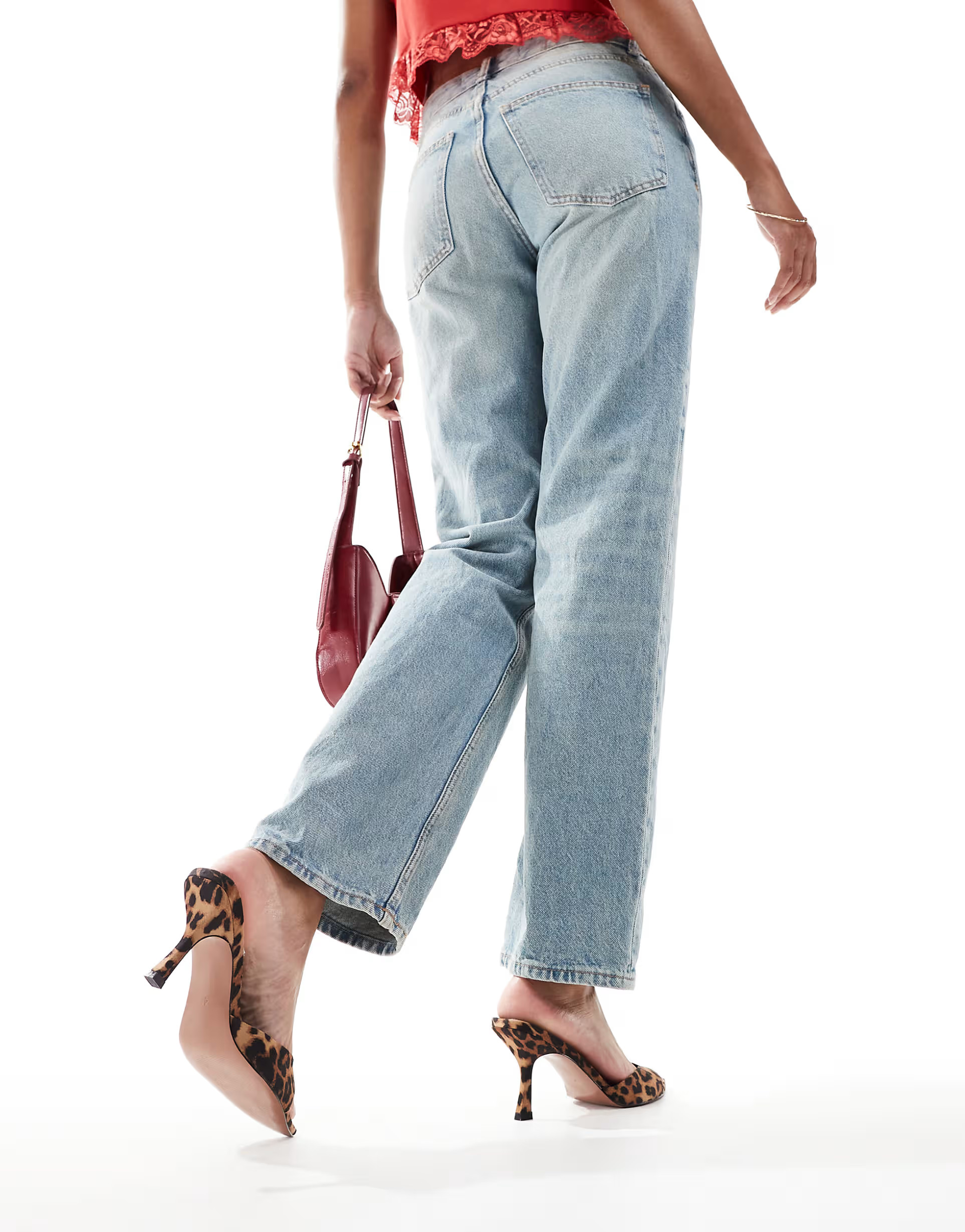 ASOS DESIGN Heyday pointed sole heeled mules in leopard | ASOS | ASOS (Global)