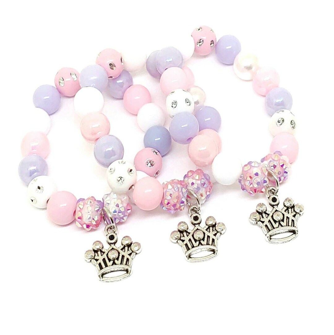 Princess Bracelets Party Favors Girls Tiara Birthday Supplies - Etsy | Etsy (US)