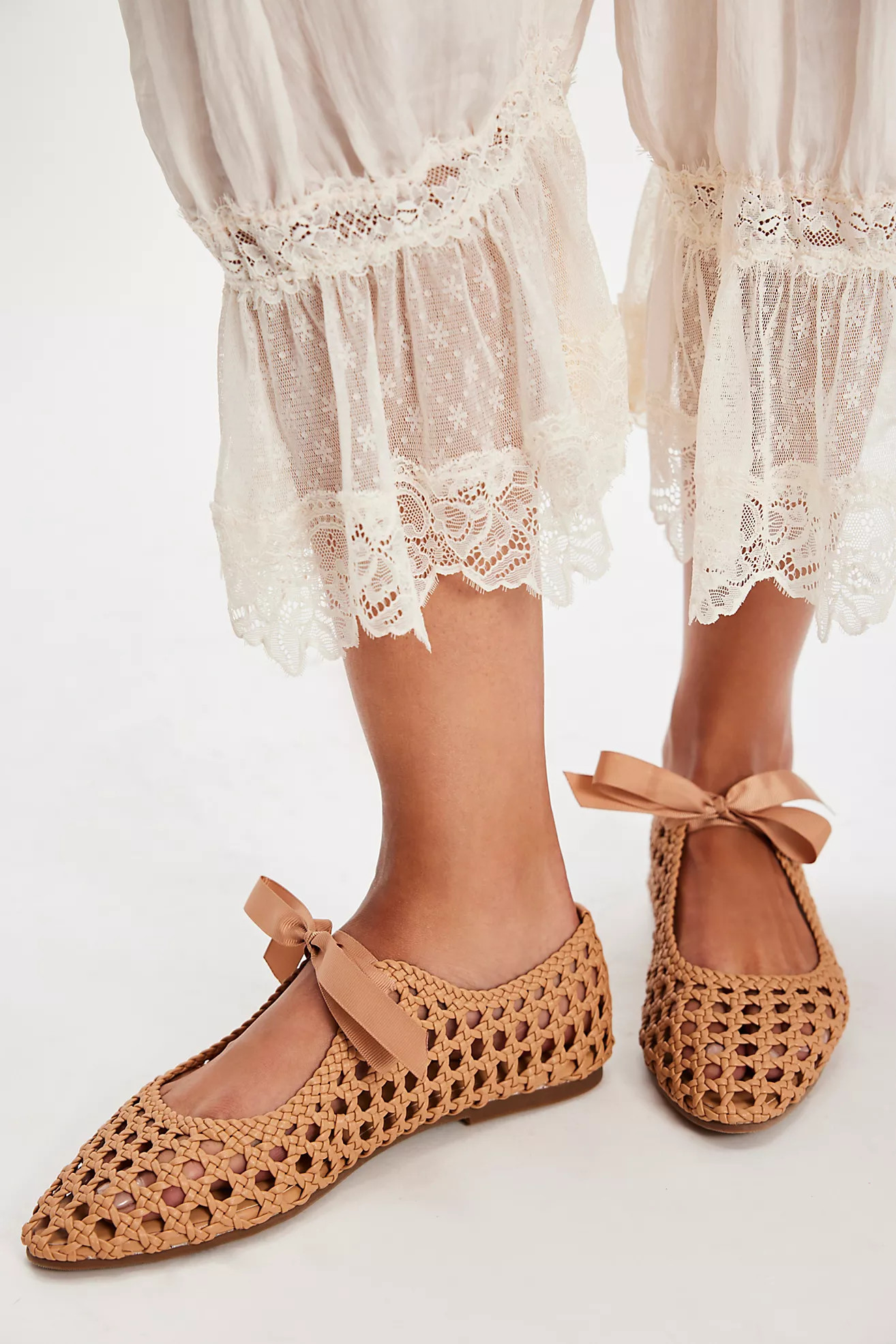 Tied With A Bow Woven Flats | Free People (Global - UK&FR Excluded)