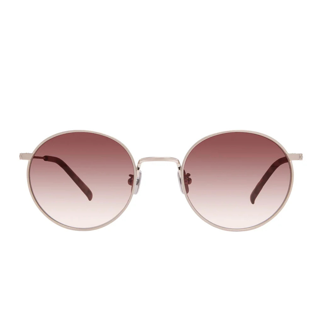 DAISY - BRUSHED SILVER + BROWN GRADIENT | DIFF Eyewear