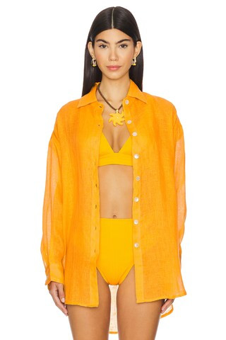 vitamin A Playa Boyfriend Shirt in Sunflower from Revolve.com | Revolve Clothing (Global)