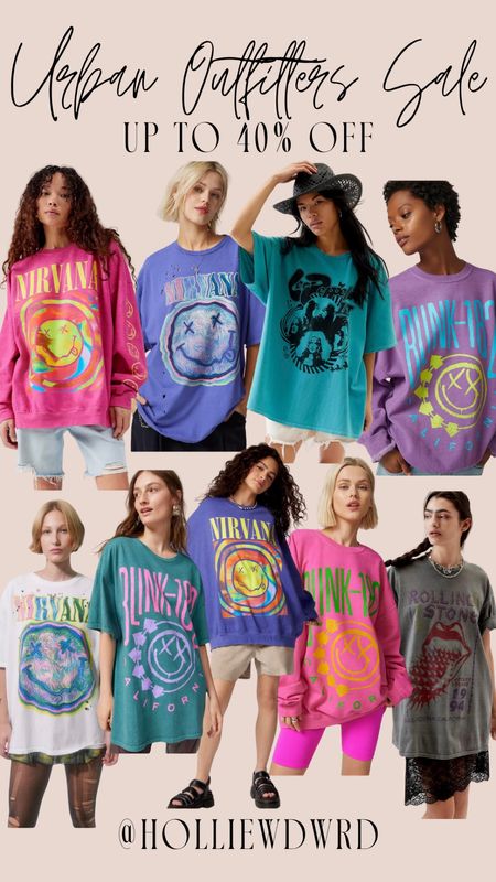 Urban Outfitters Sale - up to 40% off! 

Graphic tees, graphic sweatshirts, nirvana tshirt, blink 182 crewneck, Rolling Stones tshirt, nirvana graphic crewneck 

#LTKsalealert #LTKstyletip