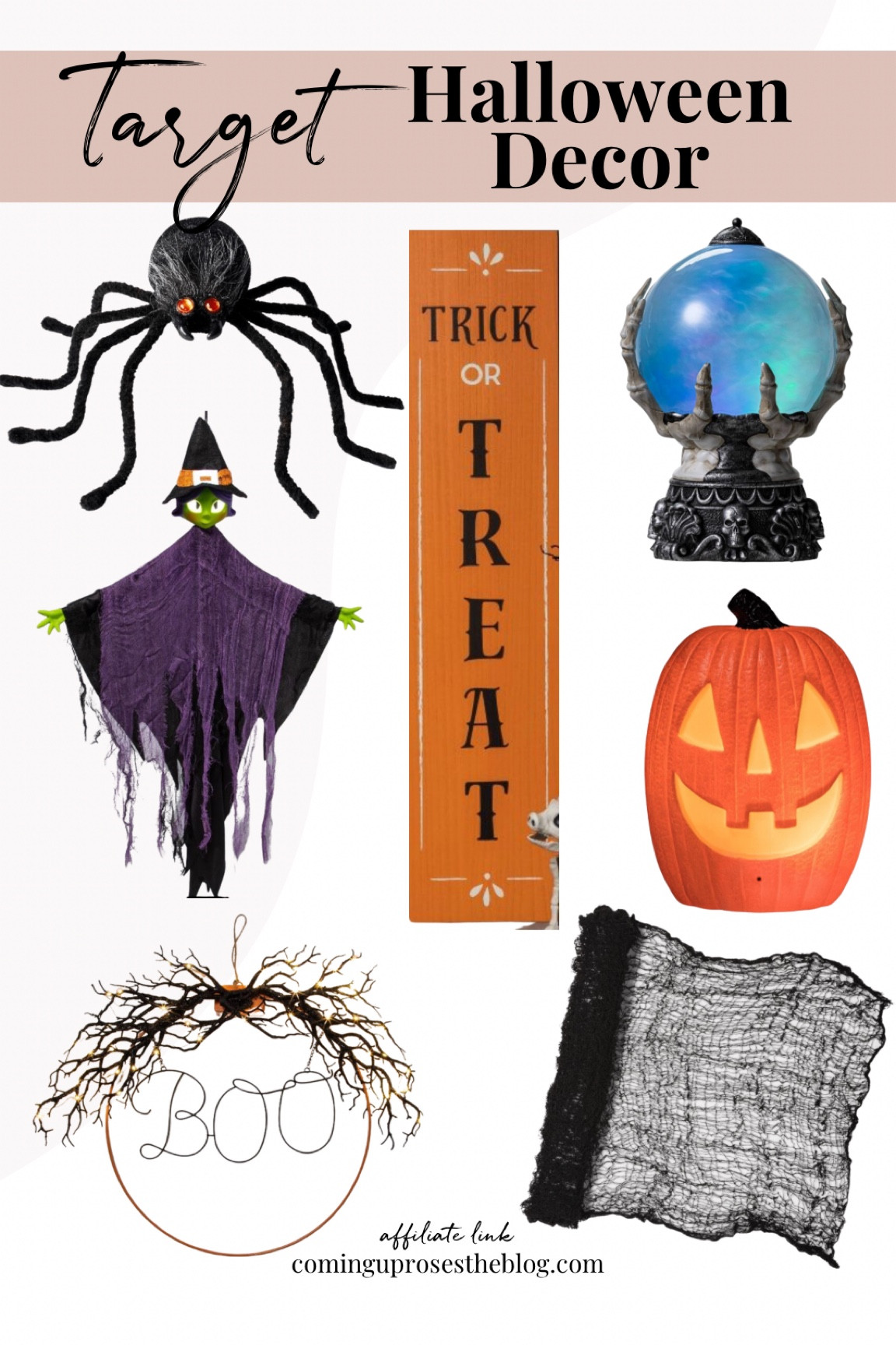 Fun Halloween decor from Target! 🎉 spider decor // trick or treat wooden sign // pumpkin decor // spooky globe // spider web decor // boo twig sign

#LTKhome #LTKSeasonal #LTKHalloween