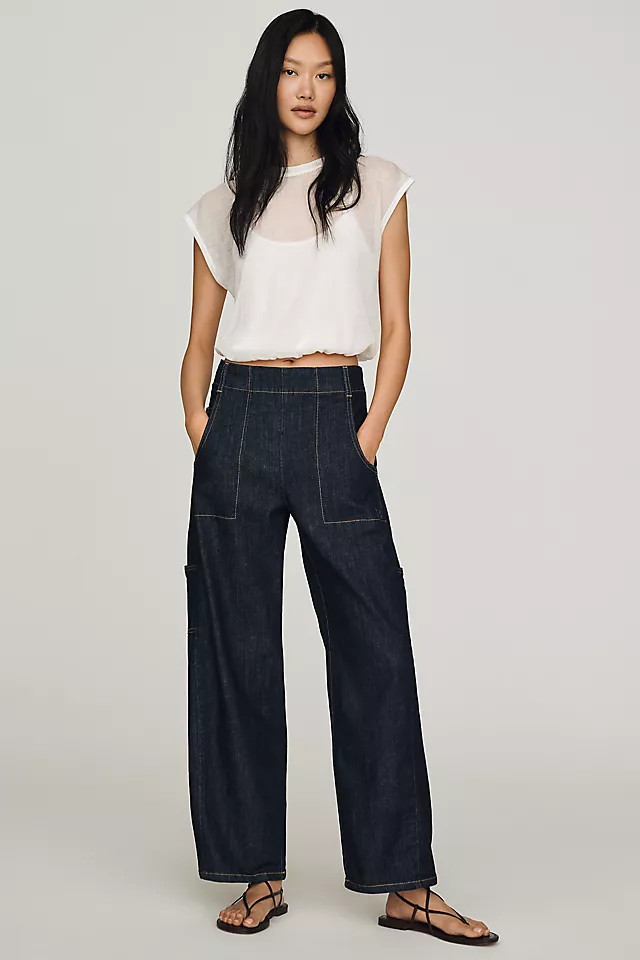 Maeve Painters Mid-Rise Tapered Jeans | Anthropologie (US)