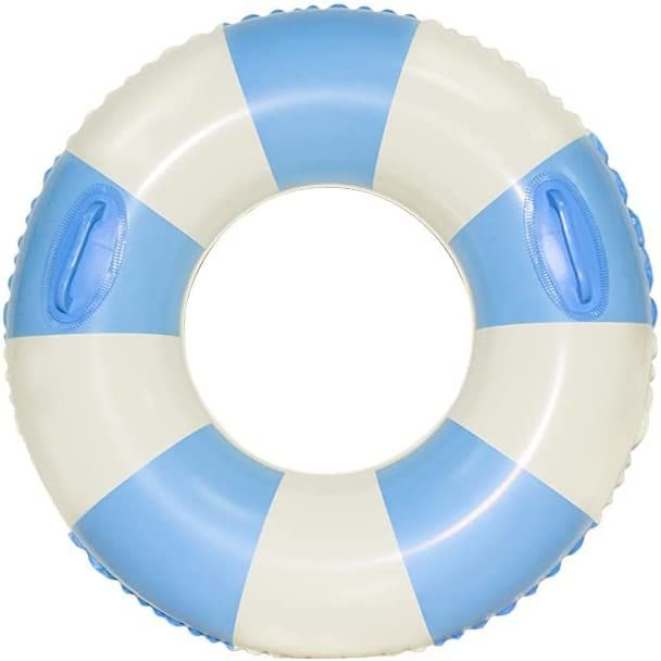 Large Swim Ring with Handles for Kids Adults,35 Inch Classic Striped Pool Inner Tubes,Inflatable ... | Amazon (US)