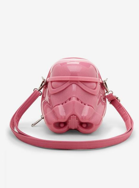 Loungefly Star Wars Stormtrooper Pink Glitter Figural Crossbody Bag | BoxLunch