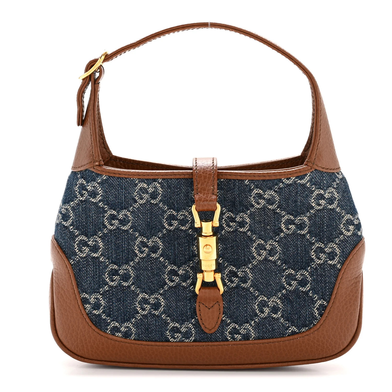New Denim GG Monogram Calfskin Mini Jackie 1961 Hobo Blue Tea Cuir | FASHIONPHILE (US)