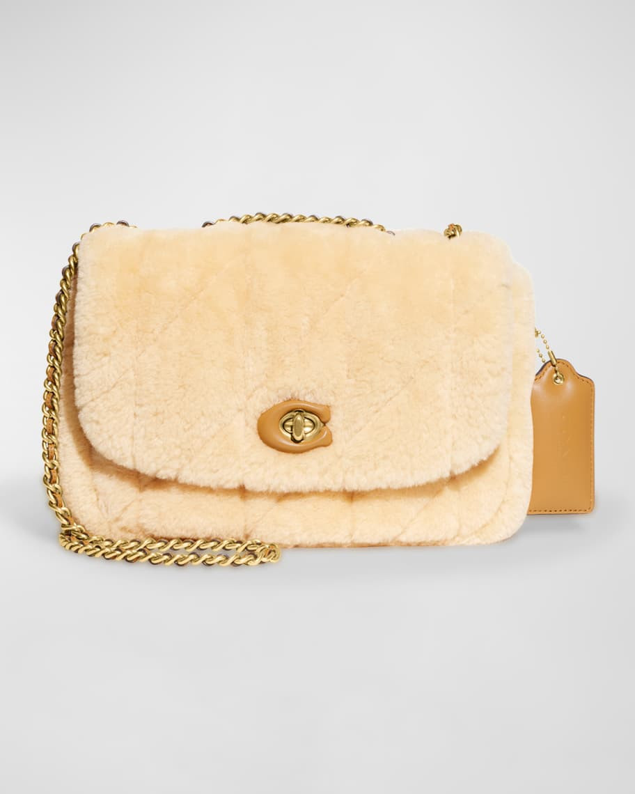 Coach Pillow Madison Quilted Shearling Shoulder Bag | Neiman Marcus