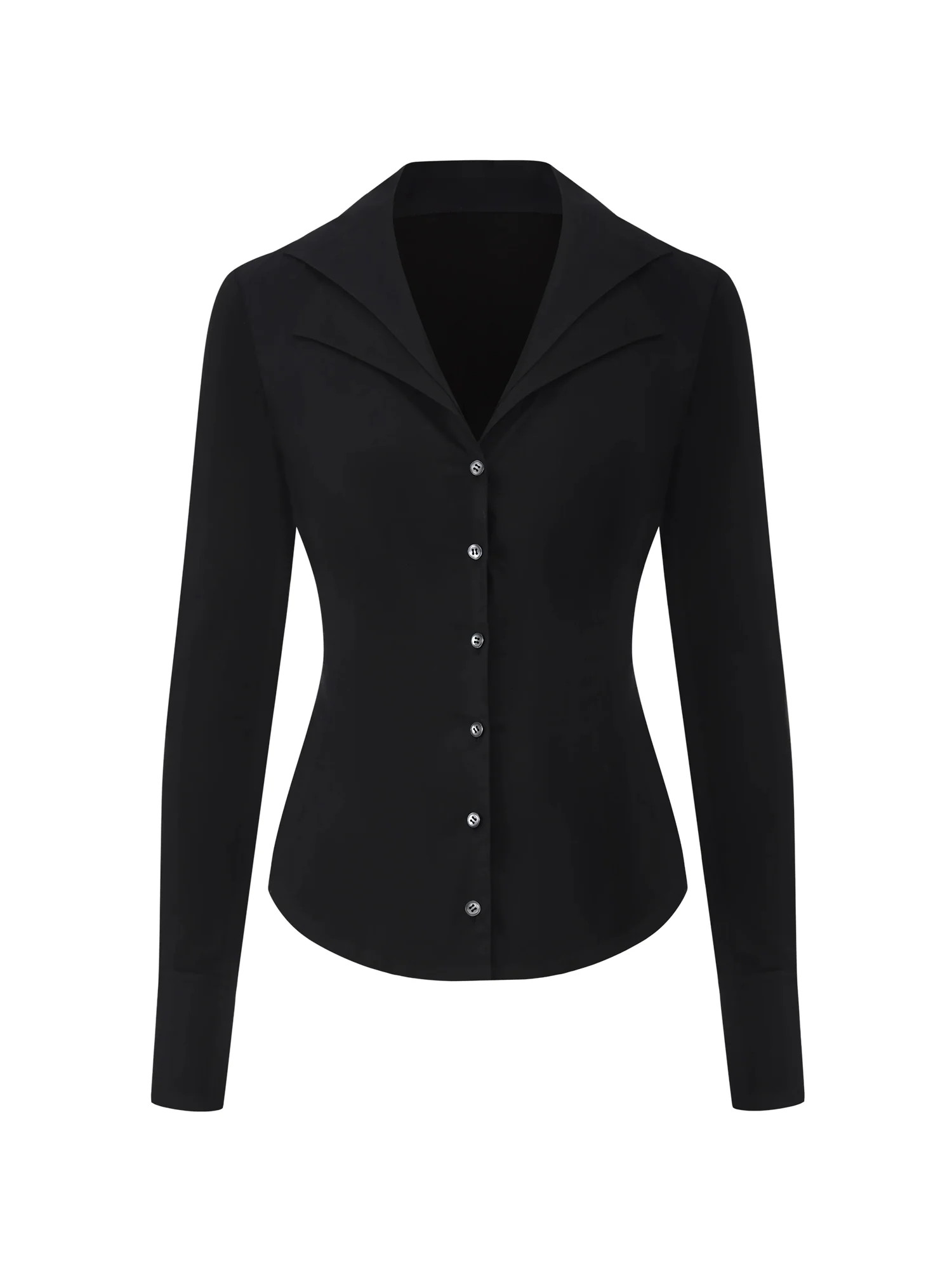 Black Tailored Long Sleeve Button-Down Shirt | Nana Jacqueline | Nana Jacqueline