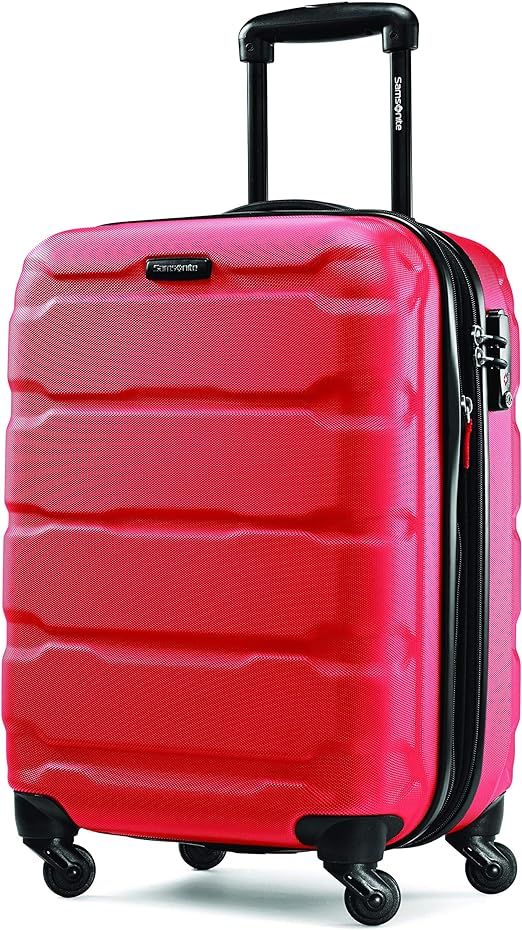 Samsonite Omni PC Hardside Expandable Luggage with Spinner Wheels, Carry-On 20-Inch, Red | Amazon (US)